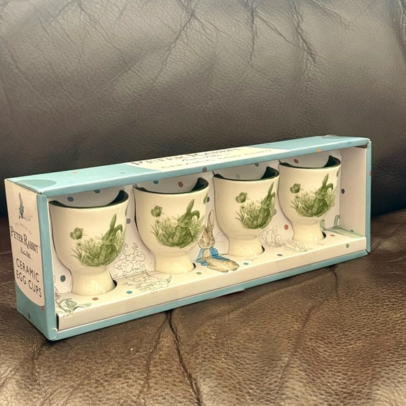 Beatrix Potter the World of Peter Rabbit Ceramic Egg Cups Set - Green - Picture 7 of 12